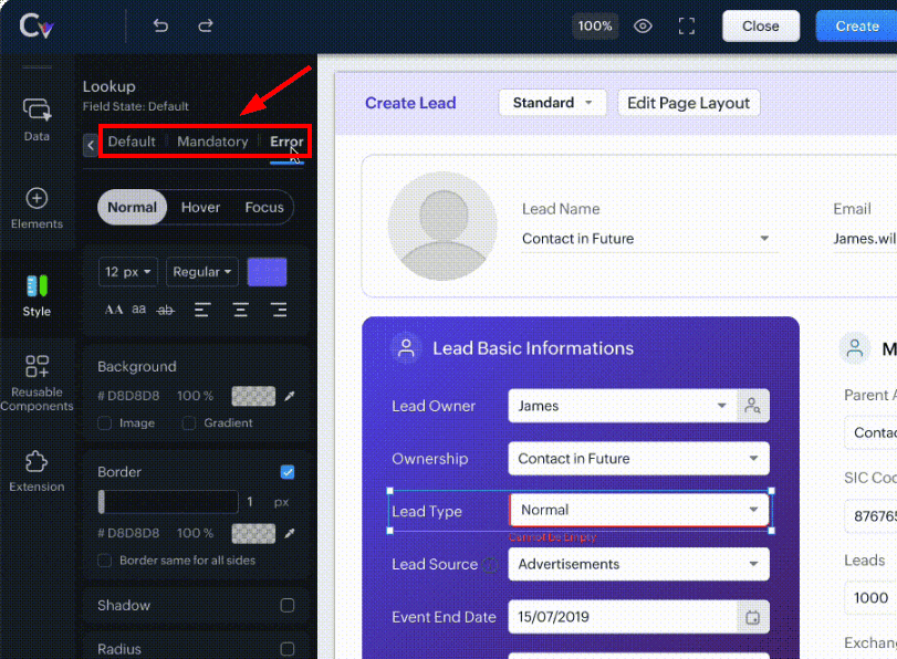 La Fonctionnalite Canvas Disponible Pour Le Mode Affichage Dans Zoho Crm 5