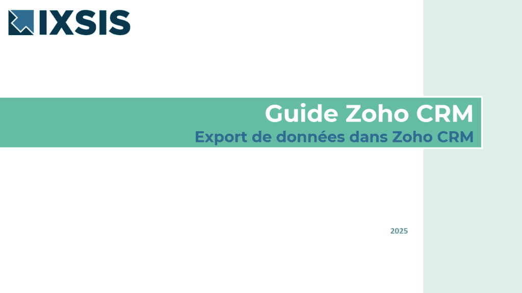 Guide zoho export de donnees dans zoho crm cover
